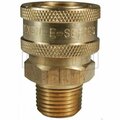 Dixon Straight Through Interchange Quick Connect Coupling, 1-11-1/2 Nominal, MNPT, Brass, Domestic 8EM8-B